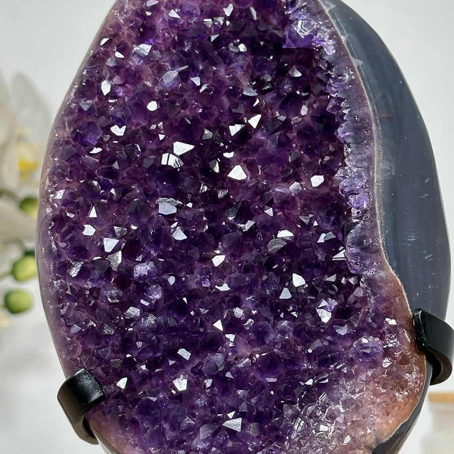 Stunning Colorful Amethyst &amp; Agate Freeform Crystal - MWS1318