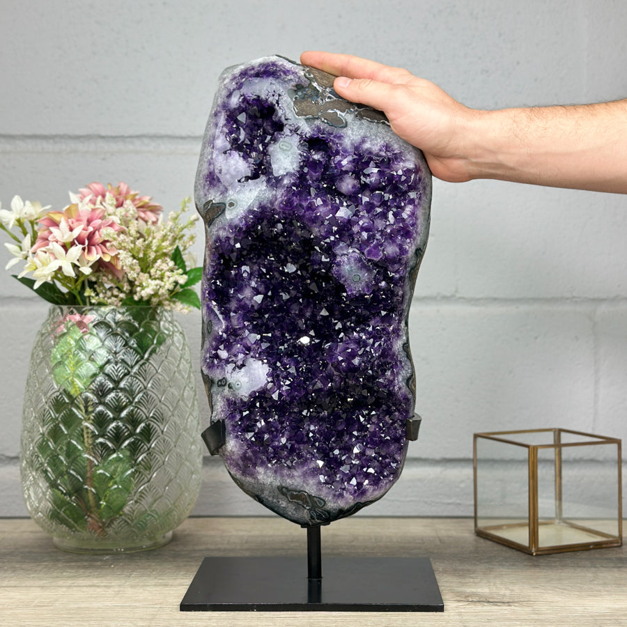 Deep Purple Amethyst Geode, Premium Quality Amethyst - AWS0212