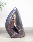 Natural Agate & Amethyst Stone FLame Carving - FST0086