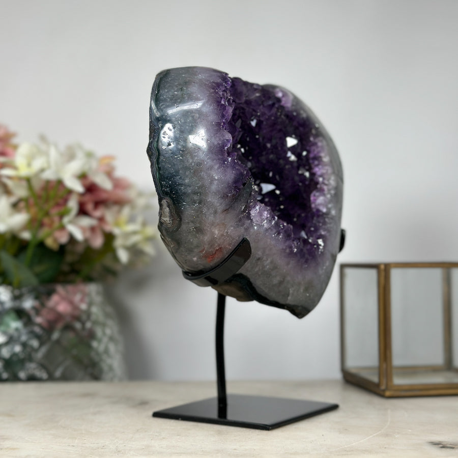 Beautiful Large Amethyst Stone Heart Geode - HST0220