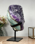 Beautiful Large Amethyst & Green Jasper Crystal Cluster - AWS1330