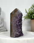 Large Natural Amethyst & Agate Stone Obelisk  - STP0144