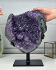 Huge Natural Amethyst Specimen, Display Included - AWS1432