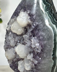 Amethyst & Green Jasper Stone Flame Carving - FST0142