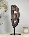 Unique Large Amethyst & Agate Geode Slice Portal with Stalactite Formation - MWS1568