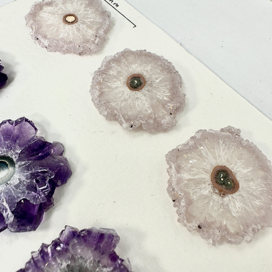 High-Quality Amethyst Stalactite Slices for Jewelers - Wholesale Bulk Pack - STS0029