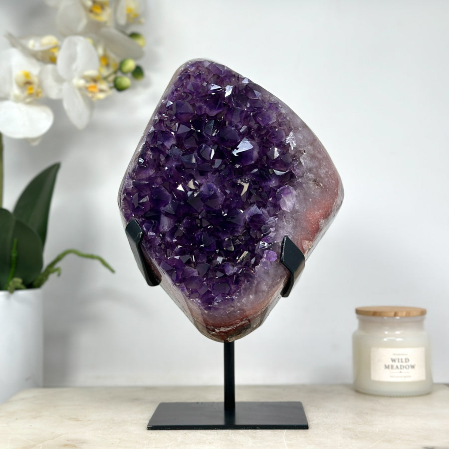 Amethyst Cluster with Red Jasper Banding - MWS1303