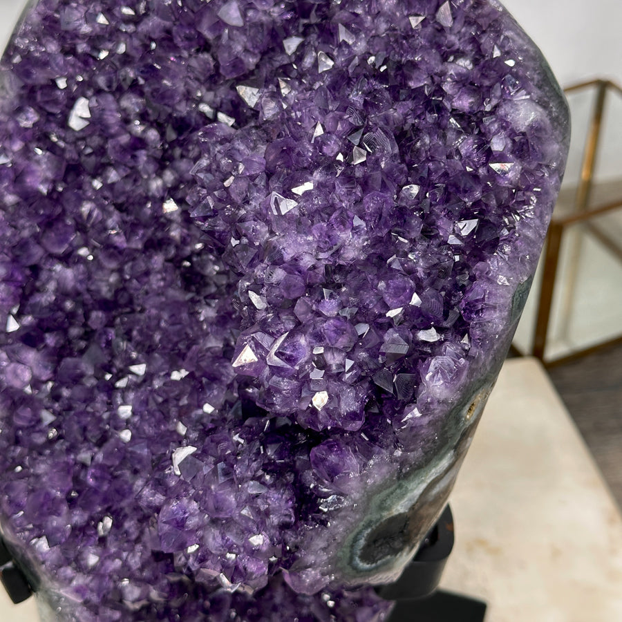 XXL Amethyst Specimen with Jasper Shell and Salactite Formations - AWS1435