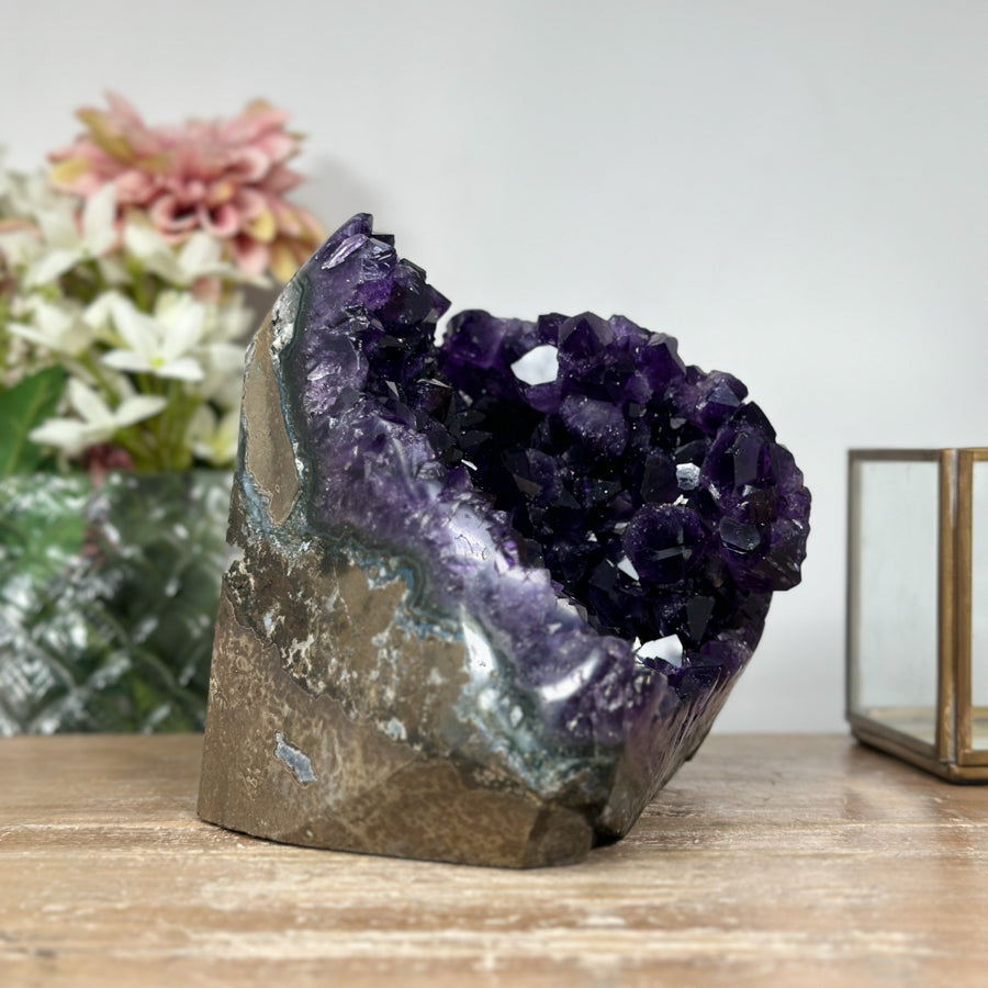 Natural Amethyst Cathedral with Huge Deep Purple Crystals - CBP1052