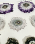 High-Quality Amethyst, quartz & Green Jasper Stalactite Slices for Jewelers - Wholesale Bulk Pack - STS0014