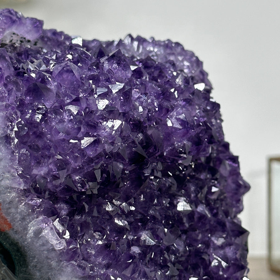 Stunning Natural Amethyst Cluster with Super Shinny Crystals - AWS1070