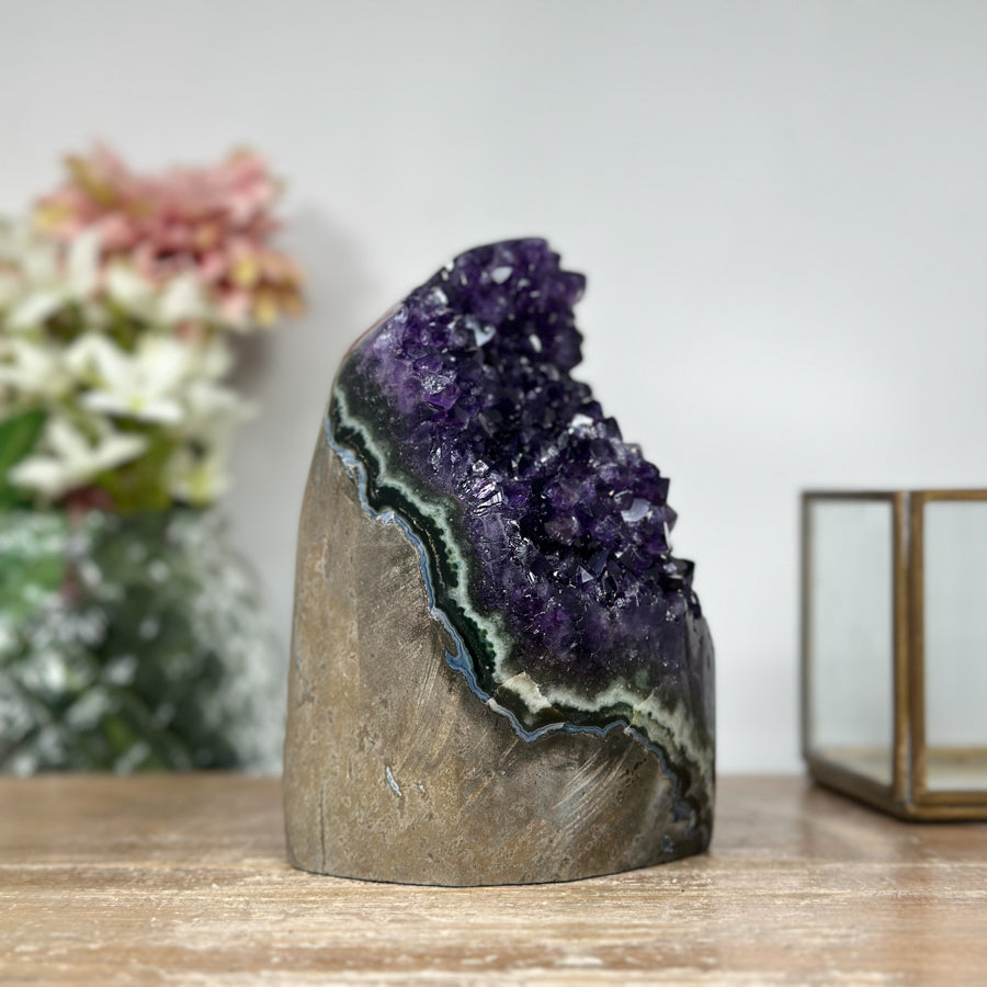 AAA Grade Amethyst &amp; Green Jasper Cathedral - CBP1056