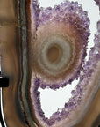 Unique Large Amethyst & Agate Geode Slice Portal with Stalactite Formation - MWS1568