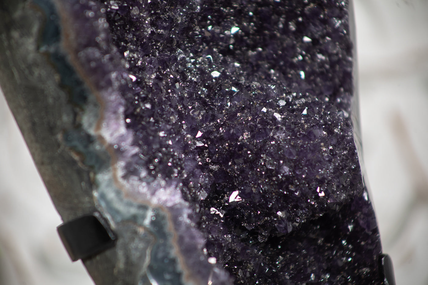 Amethyst with Hematite &amp; Druzzy Quartz - Energize and Balance Your Space - MWS0333