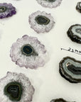 High-Quality Amethyst Quartz & Green Jasper Stalactite Slices for Jewelers - Wholesale Bulk Pack - STS0024