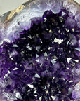 A Grade Natural Amethyst Geode, Metalic Stand Included - MWS1661