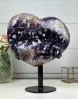 XXL Premium Amethyst Stone Heart - HAM0199