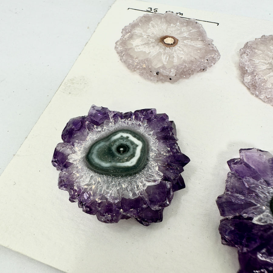 High-Quality Amethyst Stalactite Slices for Jewelers - Wholesale Bulk Pack - STS0029