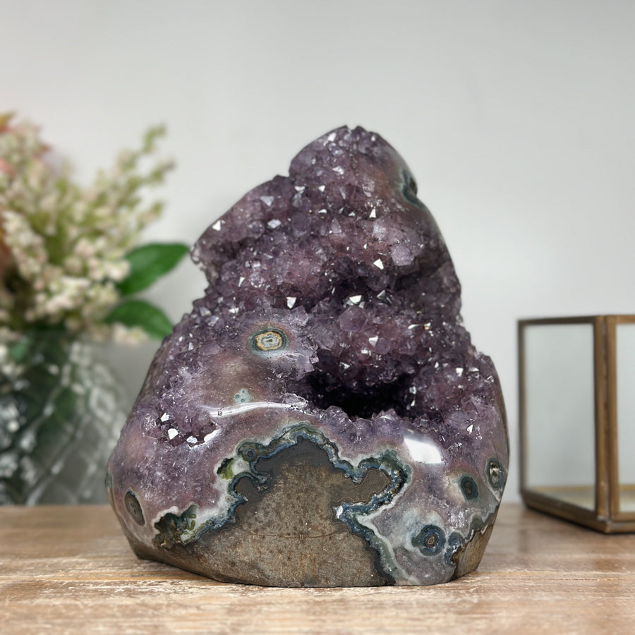 Stunning Amethyst Cathedral Geode with Formations - CBP0287