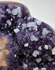 Unique Natural Amethyst and Jasper Stone Cathedral with Calcite Crystals - CBP0608