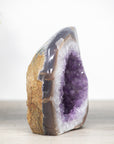 Amethyst, Quartz & Agate Stone Flame Geode - FST0101