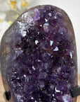 A+ Grade Natural Amethyst from Uruguay, Stand Included - MWS1676