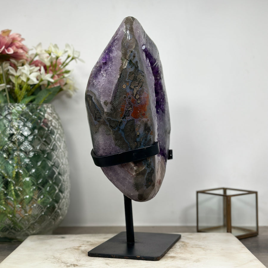 Natural Huge Amethyst & Agate Stone Geode, Large Amethyst Geode - AWS1026