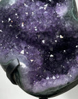 Natural Amethyst Geode with Stunning Green Jasper Shell - MWS0080