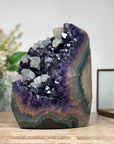 Stunning Amethyst Specimen with Calcite & Green Jasper - CBP0971