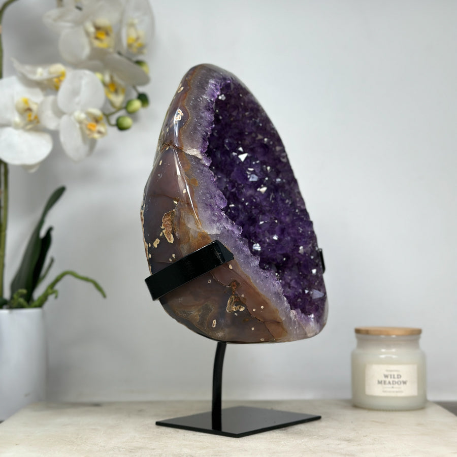 Natural Amethyst Geode with Beautiful Purple Color - MWS1562