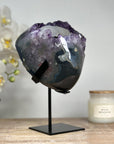 Beautiful Amethyst Geode with Calcite & Black Hematite - MWS1679