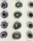 Genuine Amethyst & Green Jasper Stalactite Slices Flat - Perfect for Crafting Unique Jewelry - STS0007