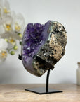 Natural Amethyst, Green Jasper & Quartz Stone Geode - MWS1570