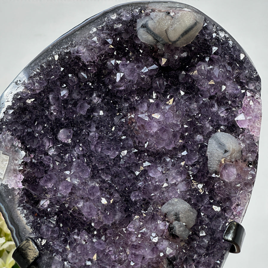 Outstanding Natural Amethyst, Agate &amp; Calcite Cluster - MWS1060