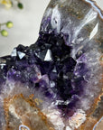 Deep Purple Amethyst Cluster with Huge Large Shinny Crystals - MWS1685