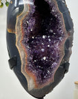 Unique Large Amethyst & Agate Geode, Premium Quality, Stand Included - MWS1505