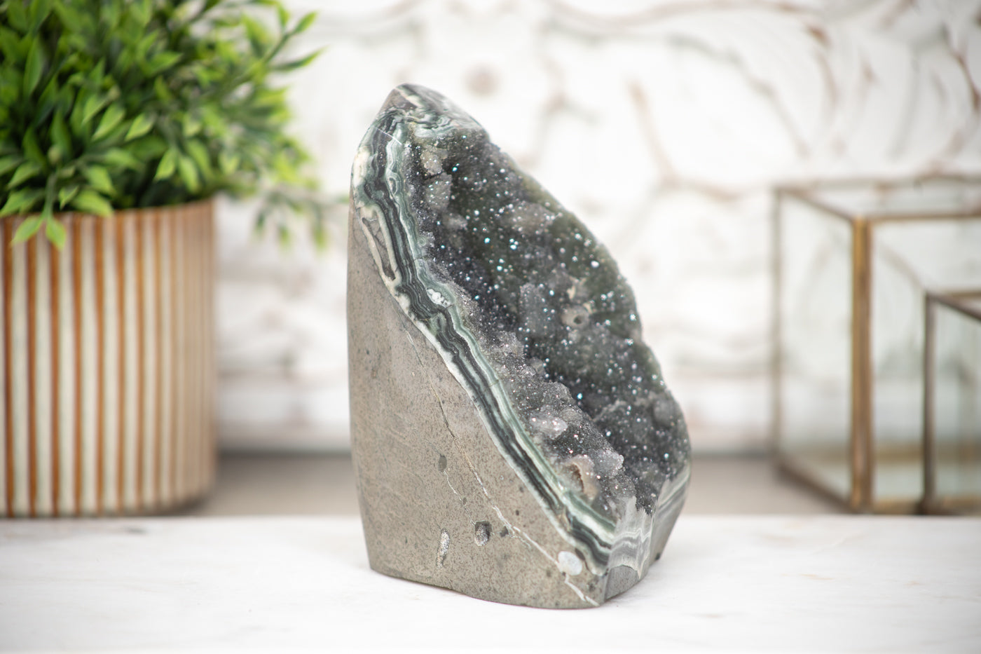 Stunning Green Galaxy Quartz Cathedral - GQTZ0362