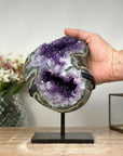 Natural Amethyst Geode with Green Jasper Shell - AWS1074