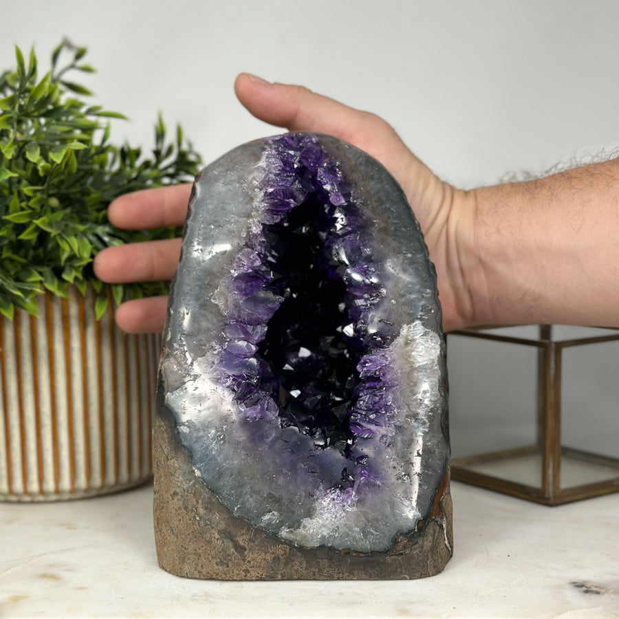 Outstanding Amethyst Geode Cave with Deep Purple A grade Crystals - CBP1022