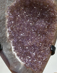 Shinny Druzy Amethyst Geode with Quartz Shell - MWS1586