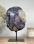 High-Quality Polished Amethyst with Calcite Crystal for Feng Shui, Meditation, and Good Energy
