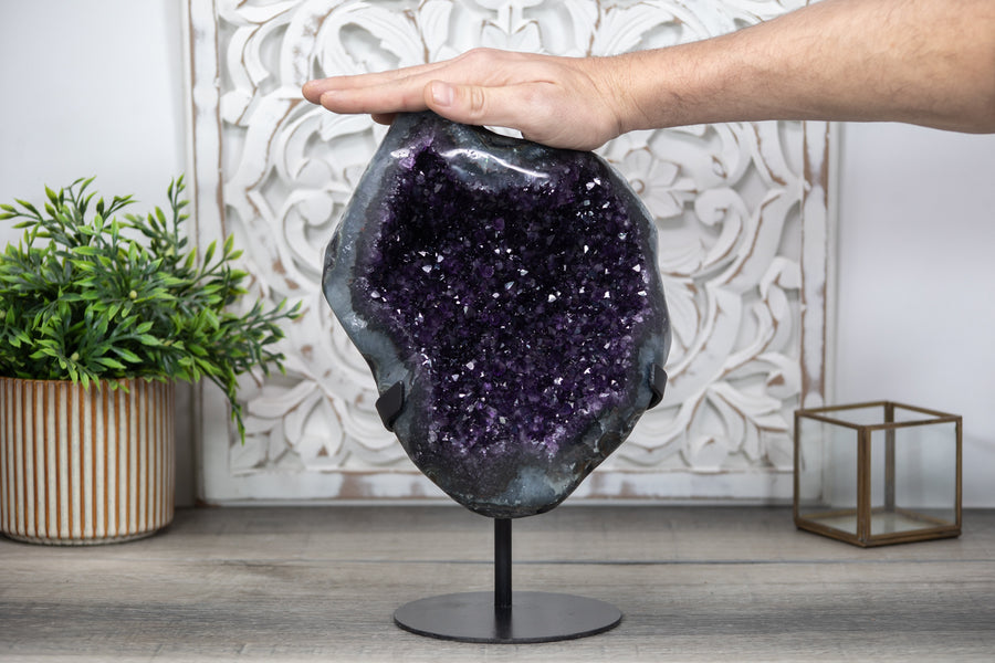 A Grade Large Natural Amethyst with Quartz Shell - MWS0158