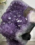 Natural Amethyst Stone Crystal with Calcite Formation - Unique Decorative Piece - MWS0895