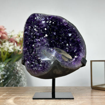 Top Quality Natural Amethyst Geode with Calcite Crystal Inclusion - MWS0971