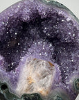 Natural Amethyst Geode with Green Jasper Shell - MWS0085