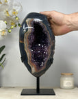 Unique Large Amethyst & Agate Geode, Premium Quality, Stand Included - MWS1505