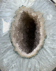 Large Natural Polished Quartz Geode with Druzy Crystals - MWS0069