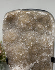 Gorgeous Natural Druzy Quartz Geode on Metal Stand - Sparkling Home Decor - MWS0893
