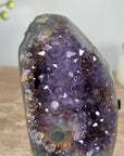 Beautiful Amethyst Crystal Geode wiith Metallic Stand - MWS1604