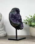 Natural Amethyst Geode with Stunning Green Jasper Shell - MWS0080